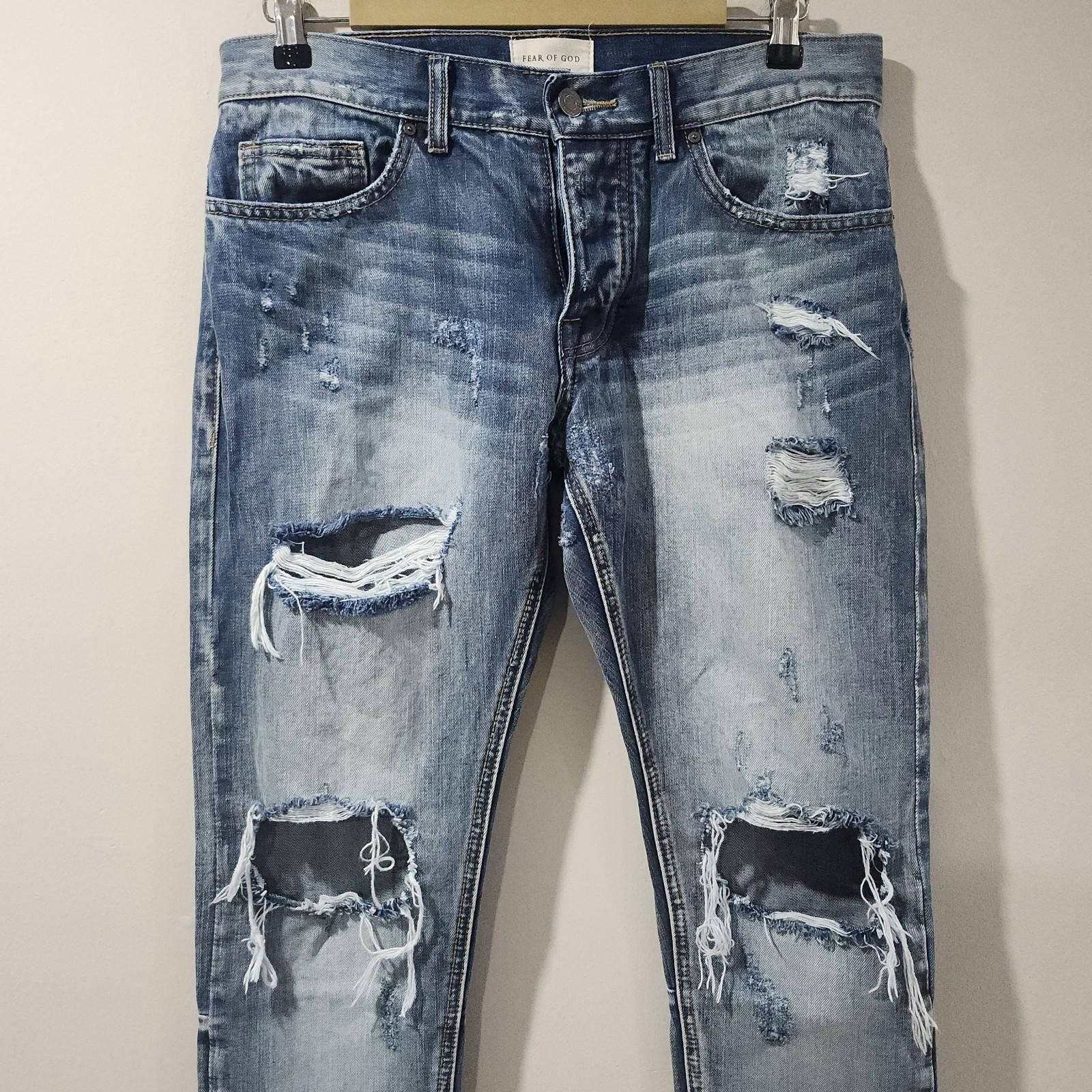 Fear of God Fear of God Selvedge Jeans Distressed Fourth Collection Slim Size US 30 / EU 46 - 2 Thumbnail