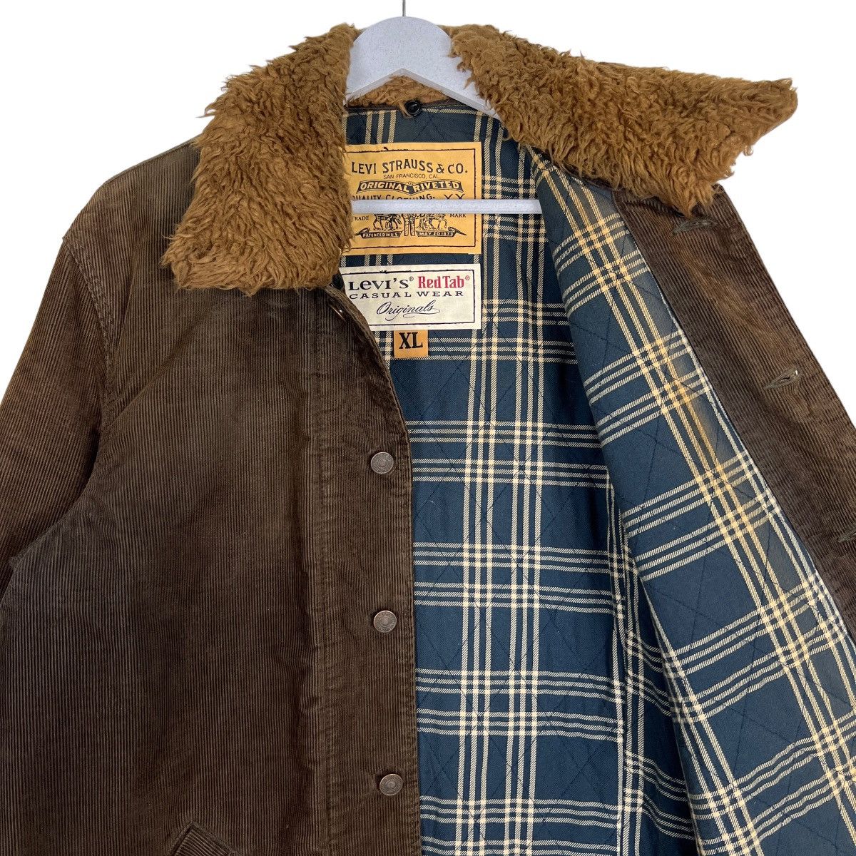 Levi's 🔥 LEVIS RED TAB FUR TRIM CORDUROY JACKET Size US XL / EU 56 / 4 - 10 Thumbnail