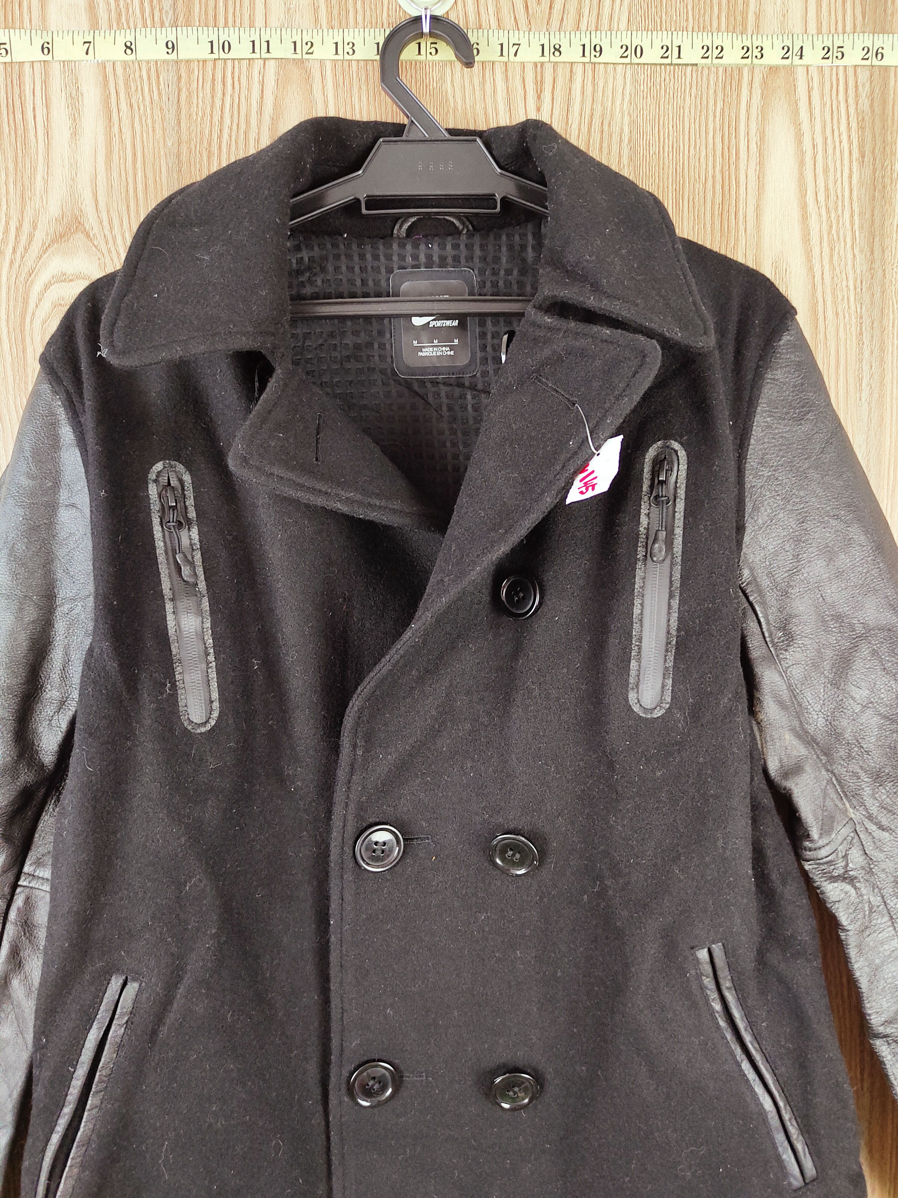 Nike DLL Nike Black Wool Leather varsity Jackets #W145 Size US M / EU 48-50 / 2 - 2 Thumbnail