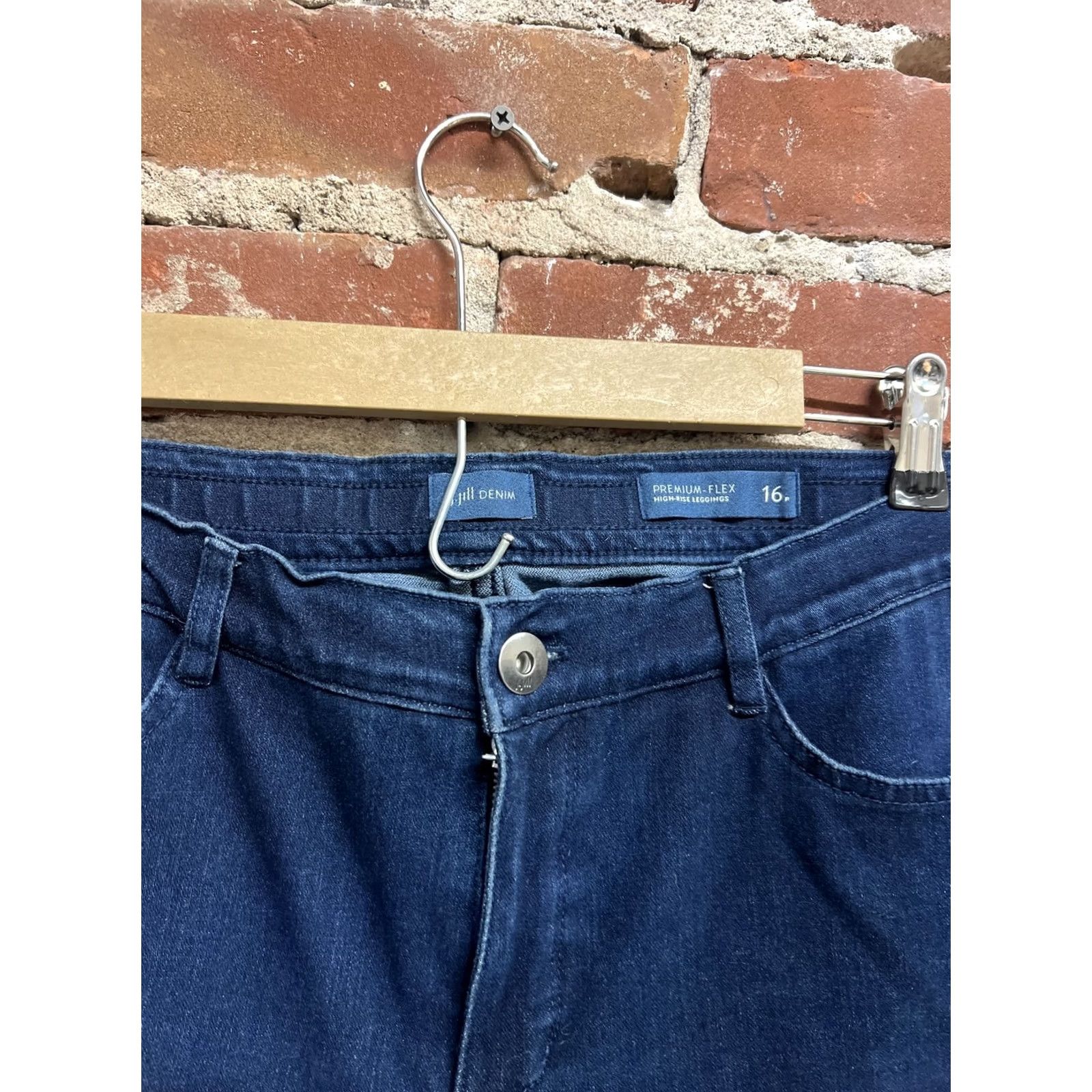 J. Jill VINTAGE J.Jill Soft Ultra Stretch Mid Rise Denim Dark Blue Jeans Women’s Sz 16P Size 38" / US 16 / IT 52 - 2 Thumbnail