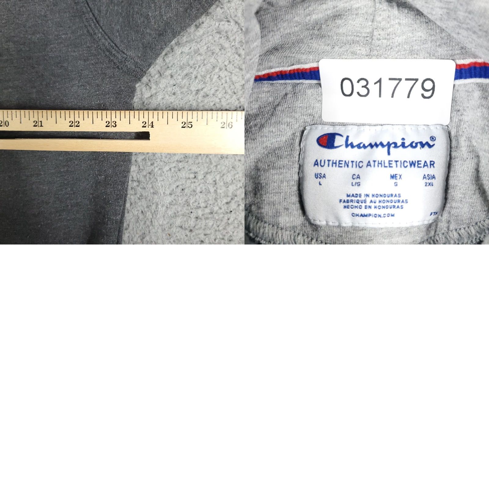 Champion Champion Hoodie Mens Large Gray Pullover Sweatshirt Casual Modern Sports Size US L / EU 52-54 / 3 - 8 Thumbnail