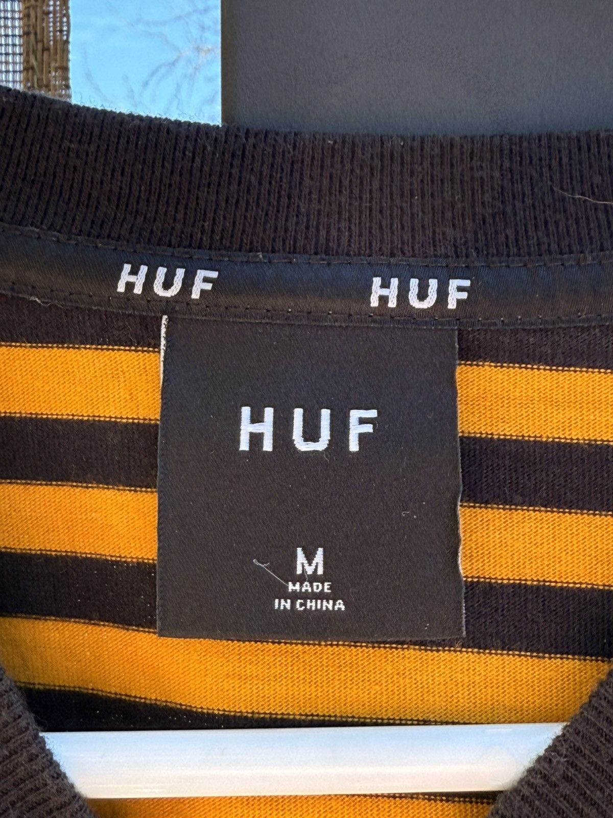 Huf × Vintage HUF Black & Yellow Striped Long Sleeve Size US M / EU 48-50 / 2 - 4 Thumbnail
