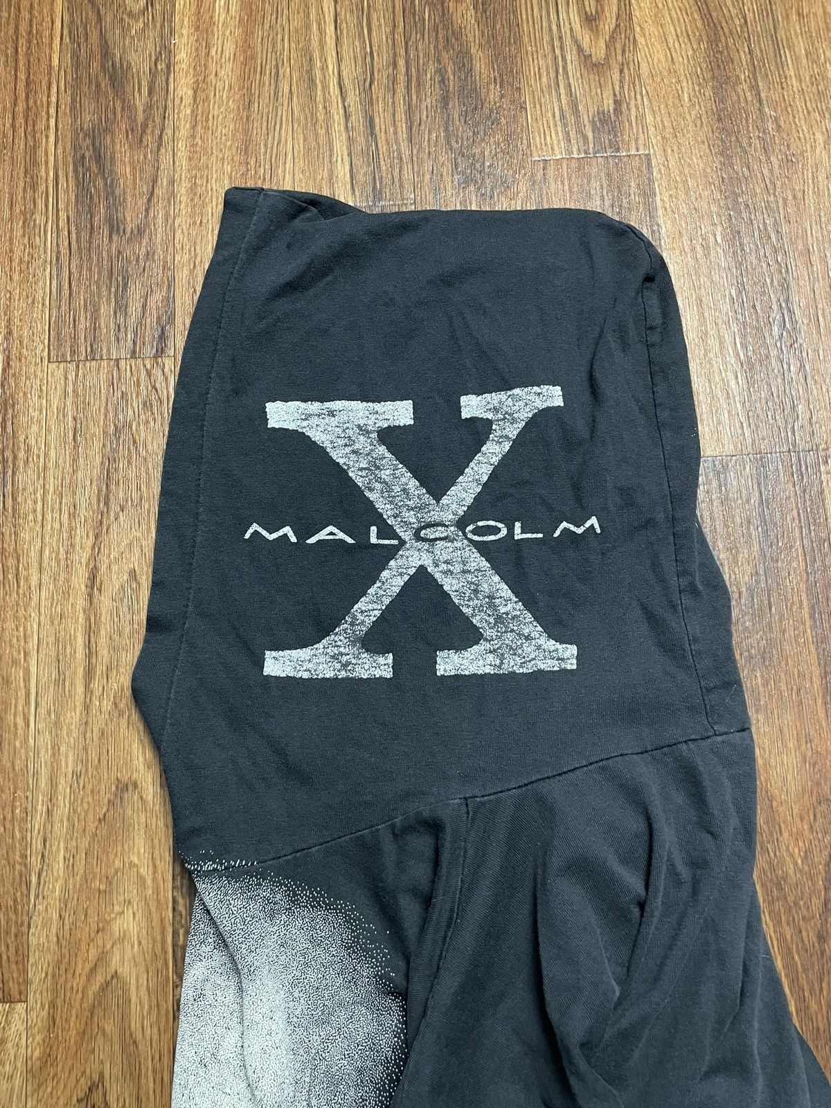 Vintage Vintage Malcom X Shirt Longsleeve Hood Large Black 1992 Size US L / EU 52-54 / 3 - 11 Thumbnail
