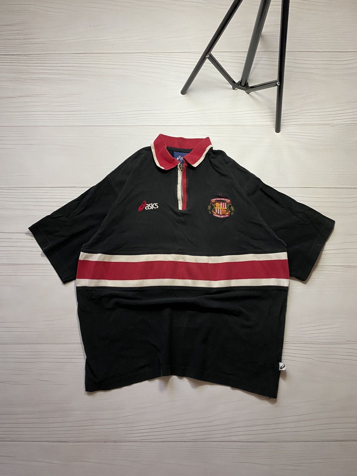 Asics × Vintage Vintage Sanderland AFC quarter zip training polo t shirt Size US XL / EU 56 / 4 - 1 Thumbnail