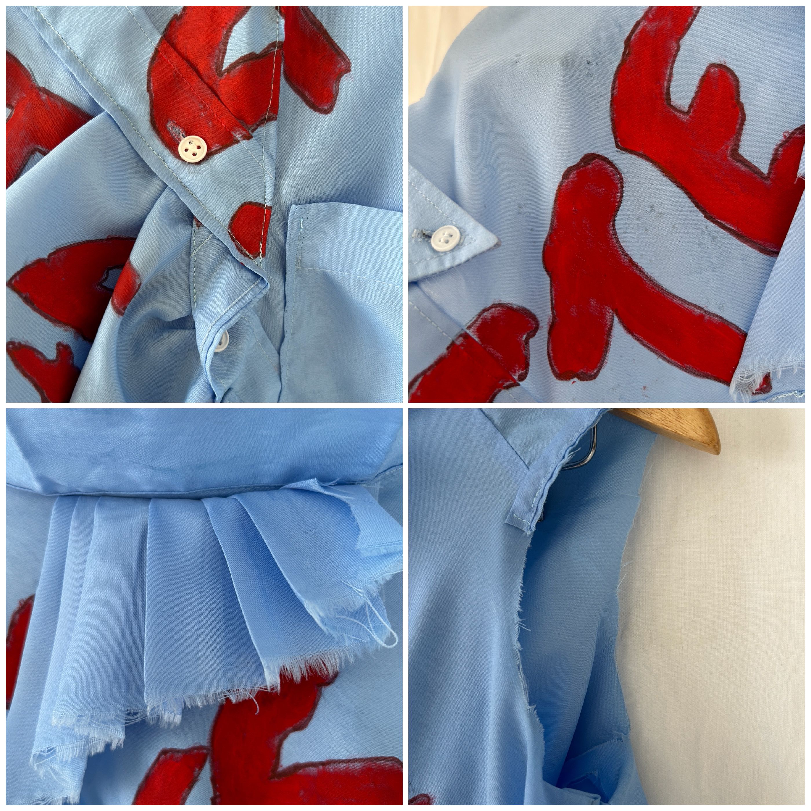 Custommade Deconstructed Avant Garde Shirt Zero Waste Fashion Size L / US 10 / IT 46 - 9 Thumbnail