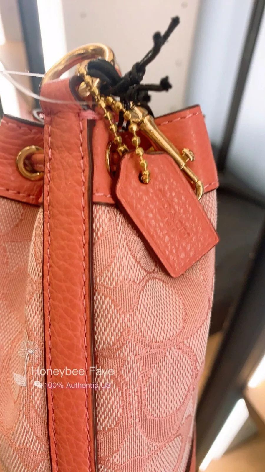 Coach Mini Dempsey Bucket Bag In Signature Jacquard C8322 Size ONE SIZE - 6 Thumbnail