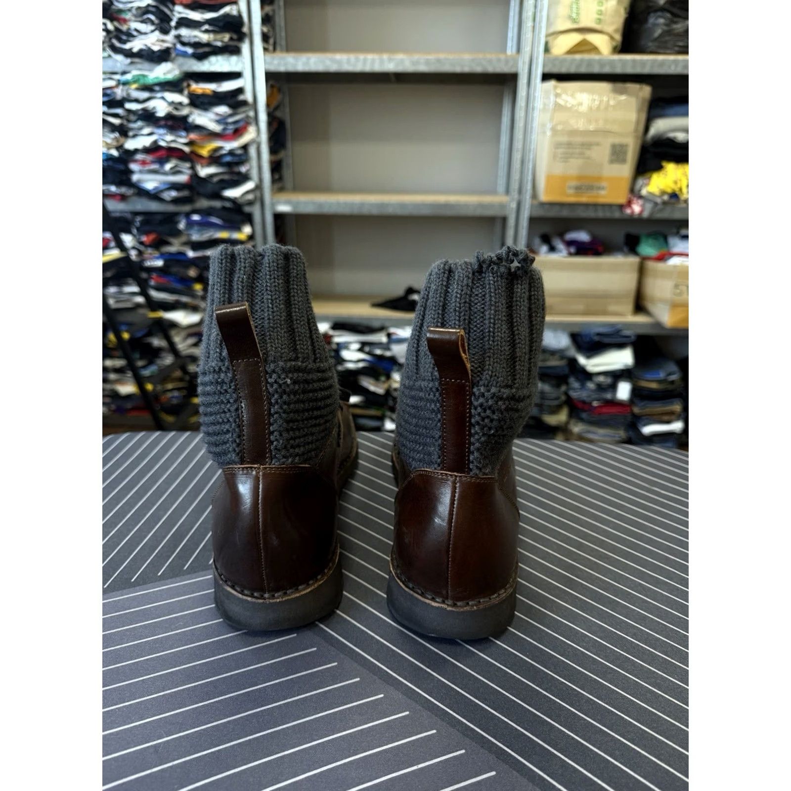 Vintage VINTAGE Luis Trenker Hand Made in Italy Leather Knit Hiking Boots Boots Mens 45 Brown Leather Knit Hiking Boots Mens 12 45 Brown Boots Mens Size US 12 / EU 45 - 5 Thumbnail