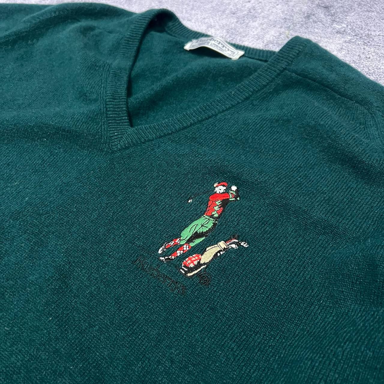 Burberry × Vintage Vintage Burberrys 1970s V-Neck Pullover Sweater Size 46 Size US M / EU 48-50 / 2 - 5 Thumbnail