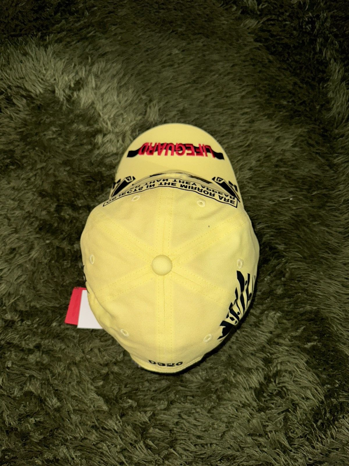 032c [OS] 032c Logo Embroidery “WARNING” Cap Yellow Size ONE SIZE - 5 Thumbnail