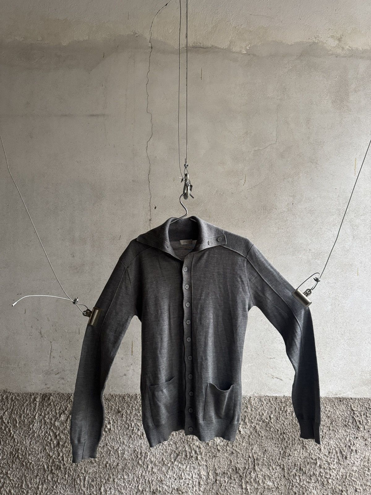 Balenciaga Early 2000s Balenciaga Military High Collar Cardigan Size US M / EU 48-50 / 2 - 1 Thumbnail