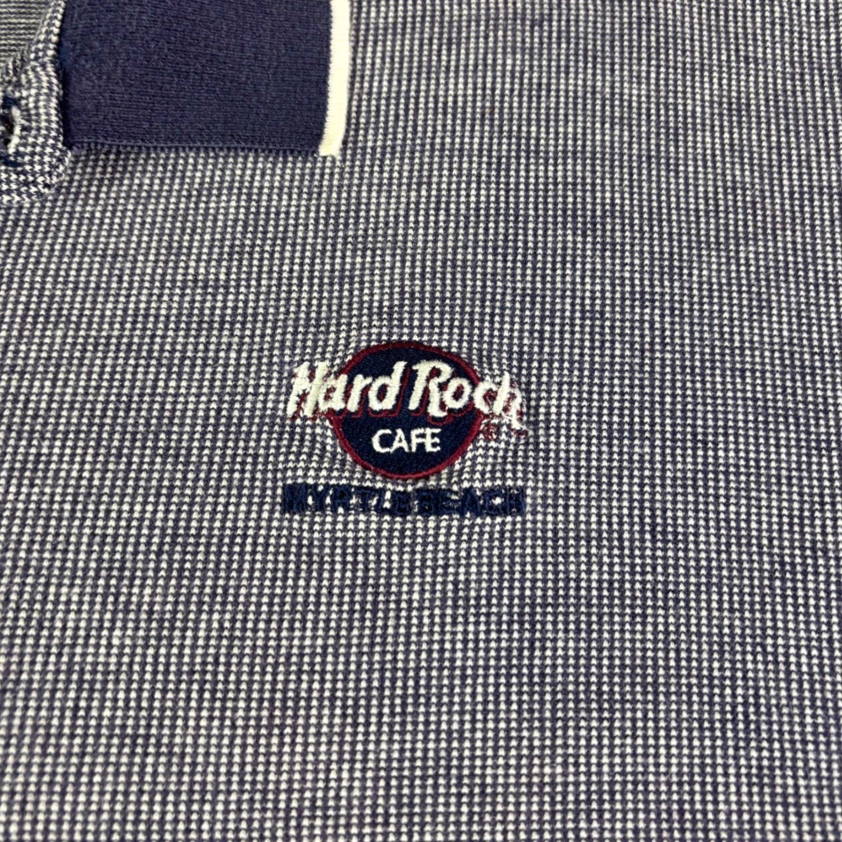 Hard Rock Cafe VINTAGE Hard Rock Cafe Myrtle Beach Polo Shirt Mens L Blue Striped 90s Classic Casual Size US L / EU 52-54 / 3 - 6 Thumbnail