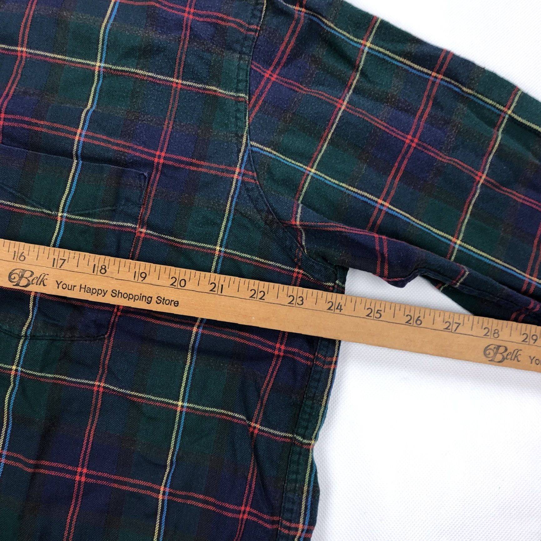 Vintage L.L. Bean Men's Large Tall Green Plaid Flannel Button-Down Shirt Vintage USA Size US L / EU 52-54 / 3 - 7 Thumbnail