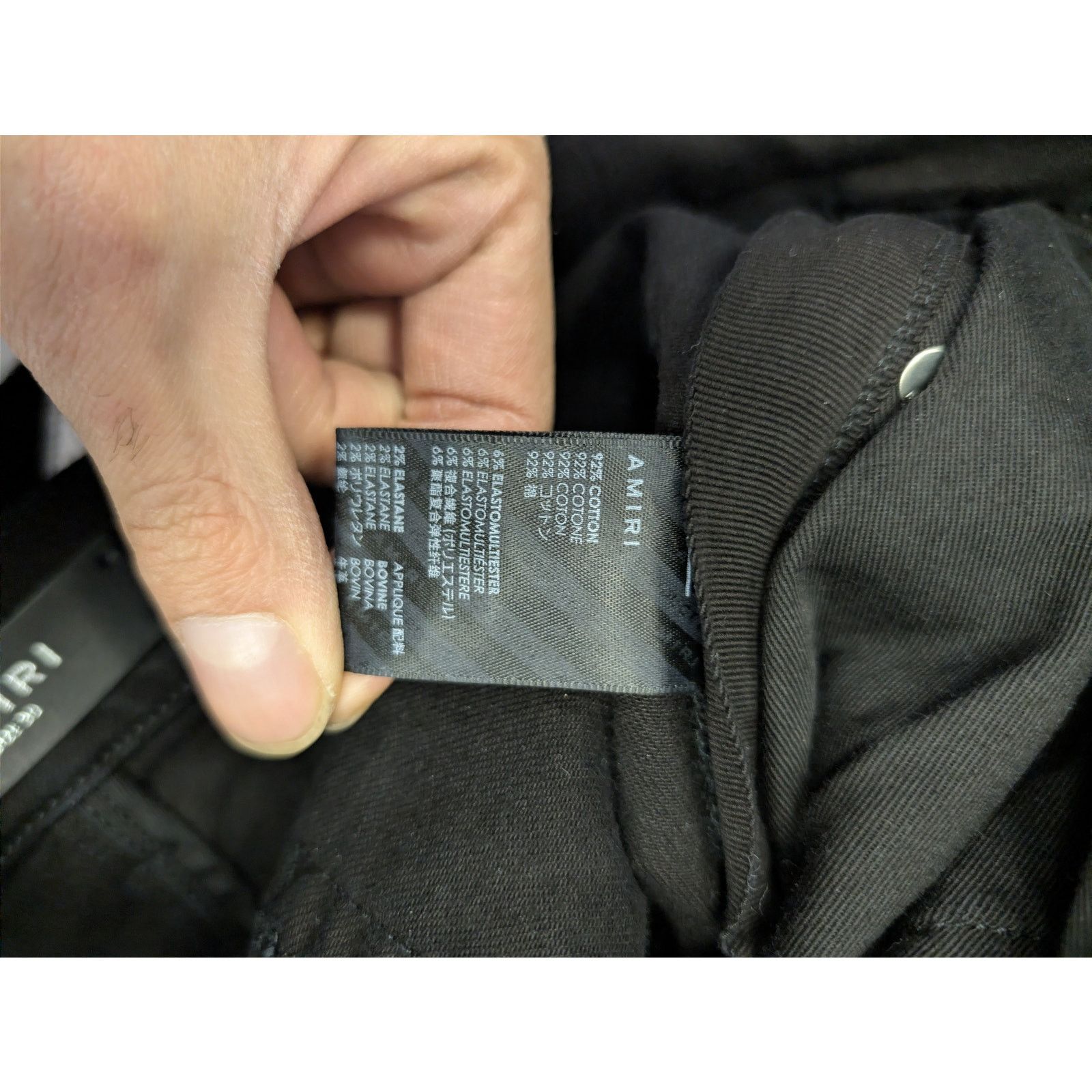 Amiri o1rshd1 Bones Jean Denim Jeans in Black/Silver Size US 30 / EU 46 - 19 Thumbnail