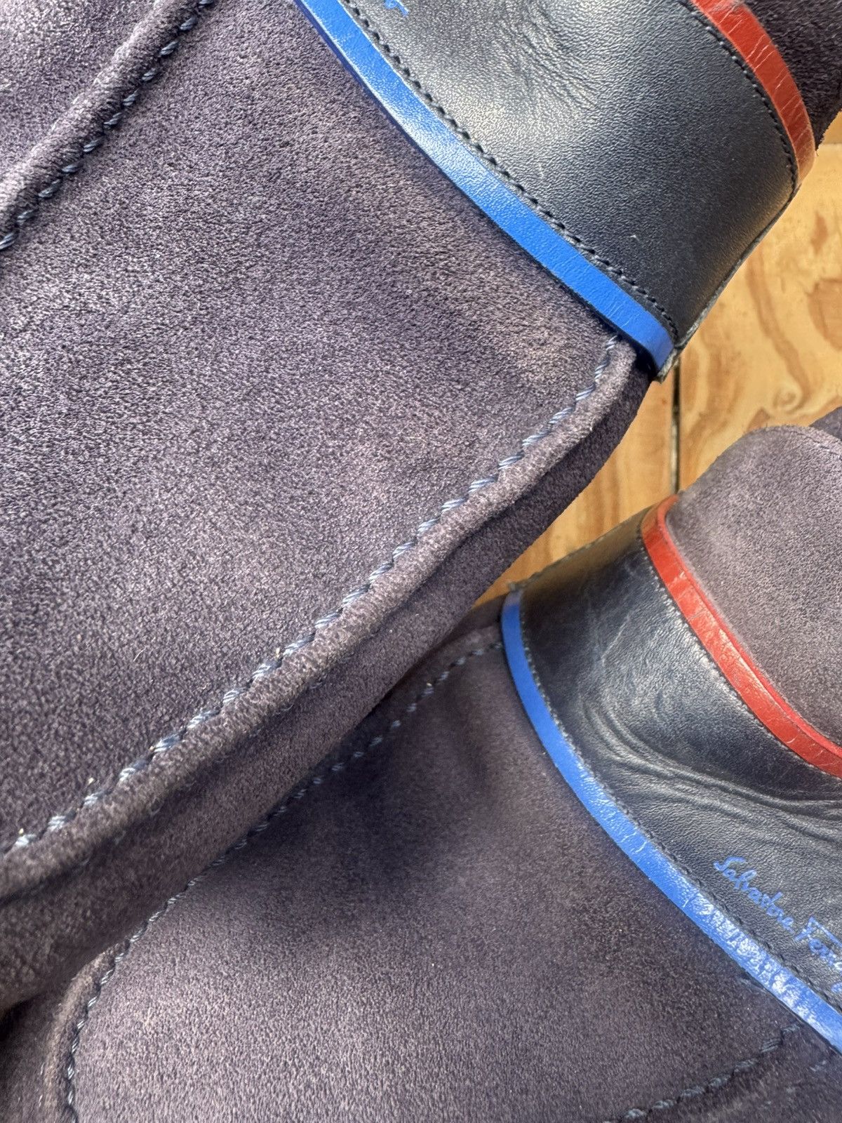 Salvatore Ferragamo Salvatore Ferragamo blue suede leather loafers EUR 42 EE Size US 8 / EU 41 - 15 Thumbnail