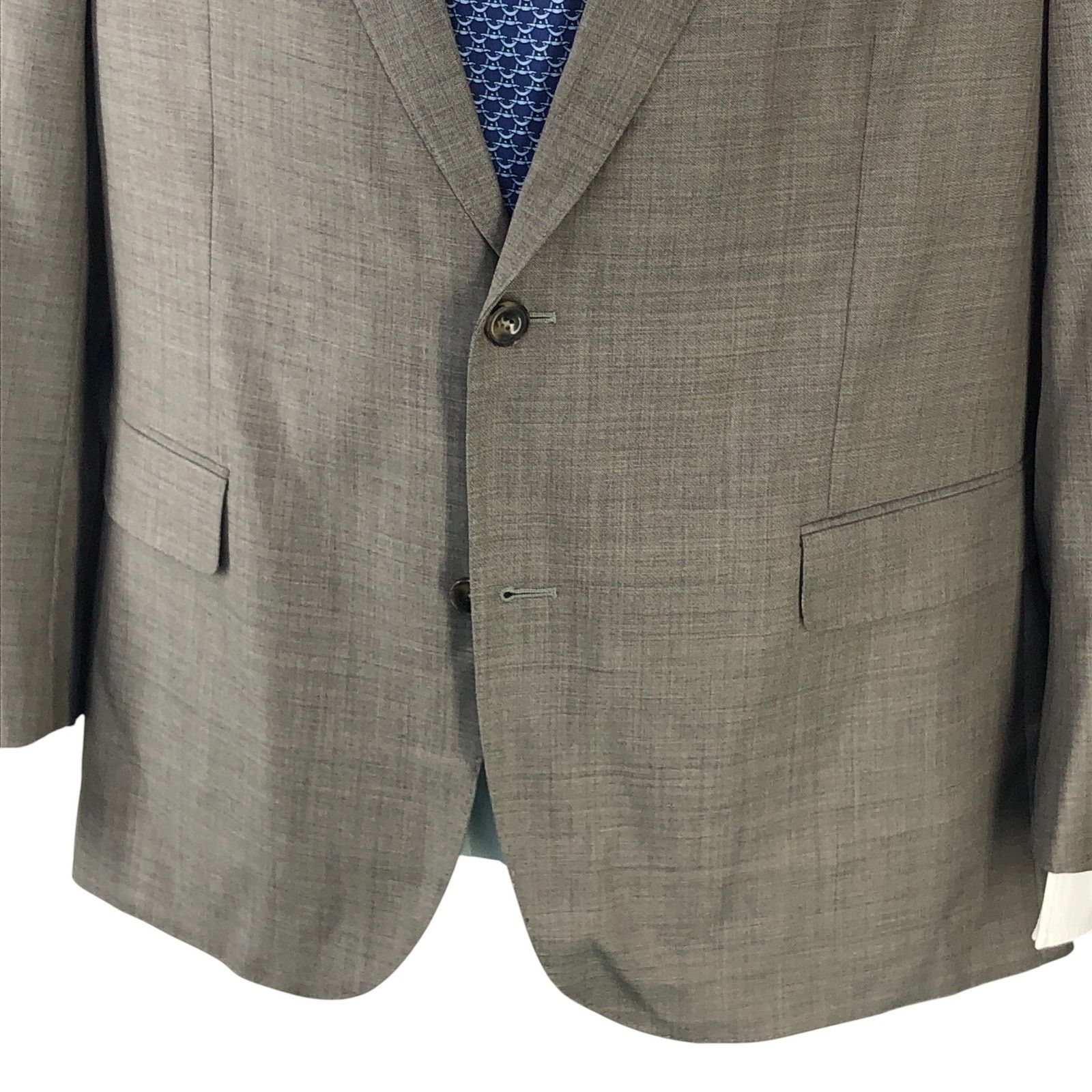 J.Hilburn J Hilburn 45R Sport Coat Blazer Light Taupe Revenge Sup150s Size 44R - 3 Thumbnail