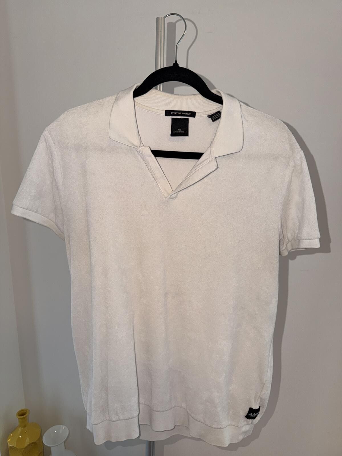 Scotch & Soda Scotch & Soda White Terry Cloth Polo Shirt, Size Large Size US L / EU 52-54 / 3 - 1 Thumbnail