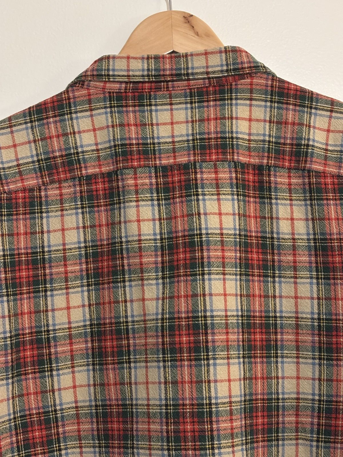 RRL Ralph Lauren Double RL RRL Flannel Universal Red Beige Plaid Camp Shirt Size US XL / EU 56 / 4 - 6 Thumbnail