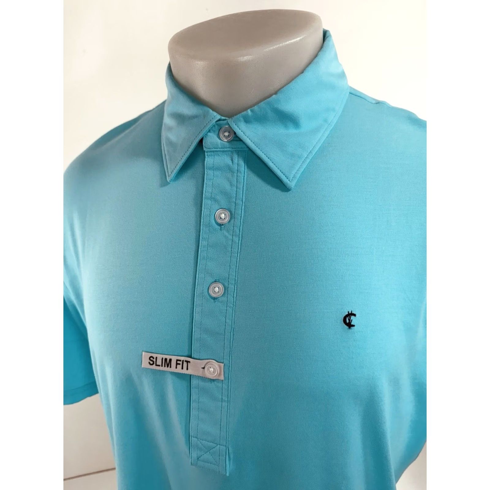 Vintage Criquet Austin - NEW w TAG - Slim Fit Embroidered Logo XL Golf Polo Shirt - Mens Polo Shirt XL Ipanema Blue Size US XL / EU 56 / 4 - 2 Thumbnail