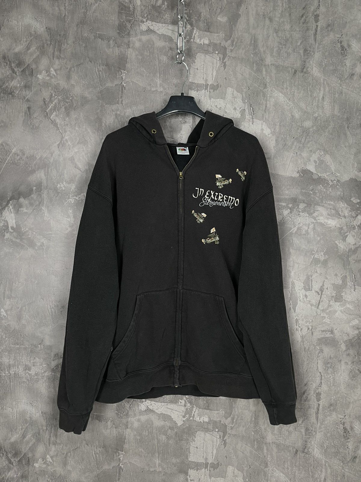Band Tees × Vintage Vintage Hoodie In Extremo Rock Metal Grunge Punk Washed Size US L / EU 52-54 / 3 - 2 Thumbnail