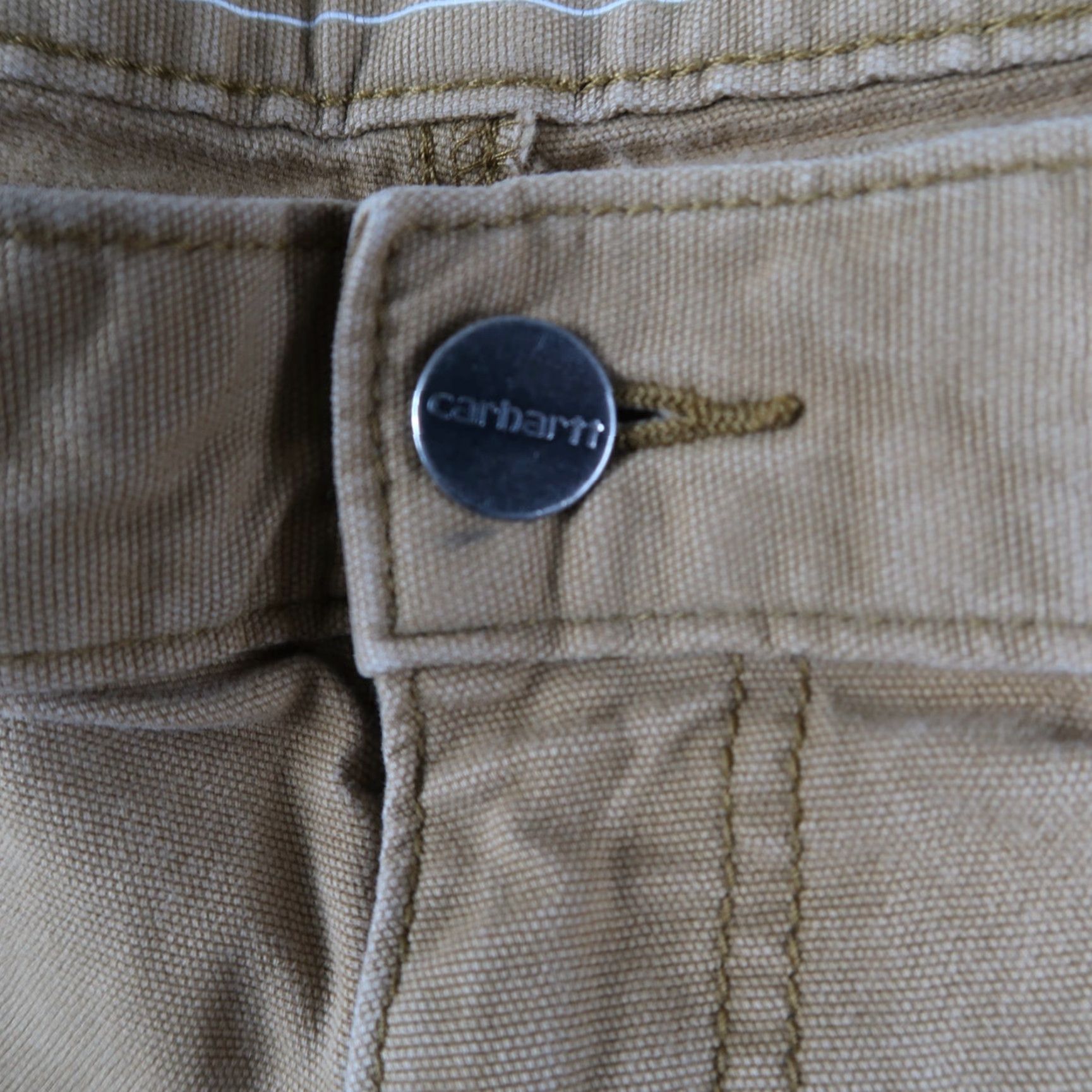 Carhartt VINTAGE Carhartt Double Knee Carpenter Pants Mens 38x32 Khaki Canvas Workwear Size US 38 / EU 54 - 7 Thumbnail