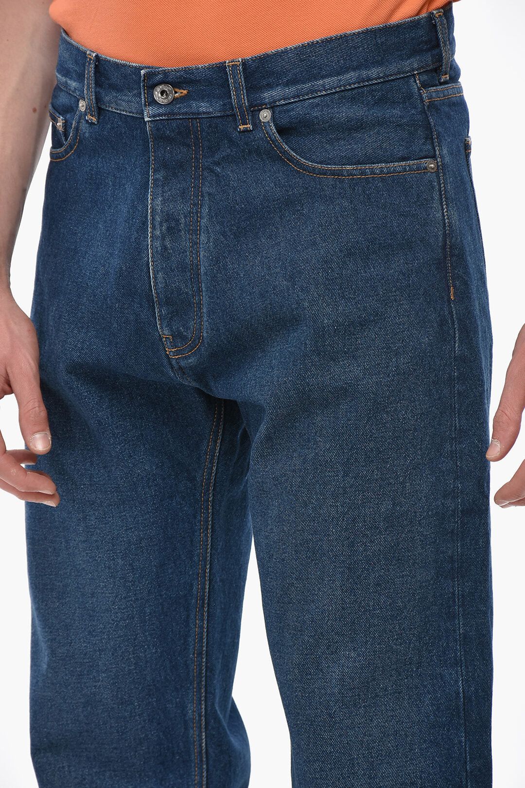 Off-White og1mm0526 Cotton Dark Wash Jeans in Blue Size US 29 - 3 Thumbnail