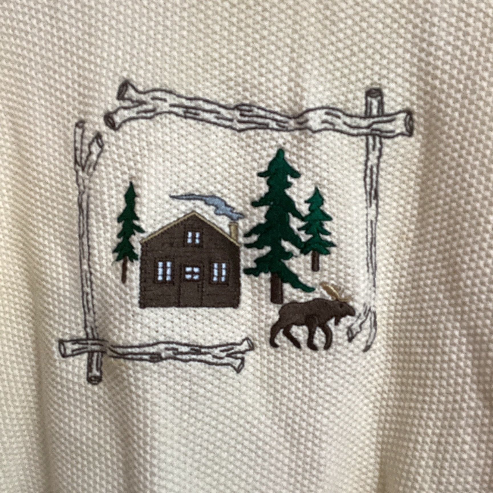 Vintage VINTAGE Cabela's Sweater Womens S Reg Ivory Knit Pullover Embroidered Cabincore Moose Size S / US 4 / IT 40 - 3 Thumbnail