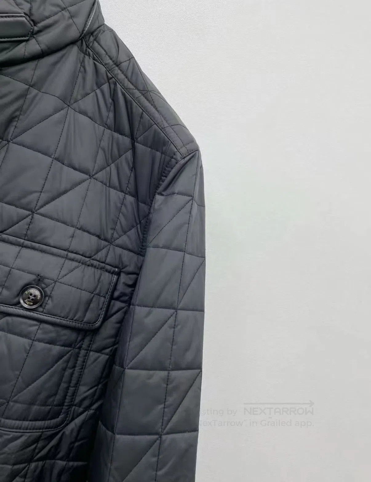 Ermenegildo Zegna Black Quilted Light Jacket Size L. Size US L / EU 52-54 / 3 - 5 Thumbnail