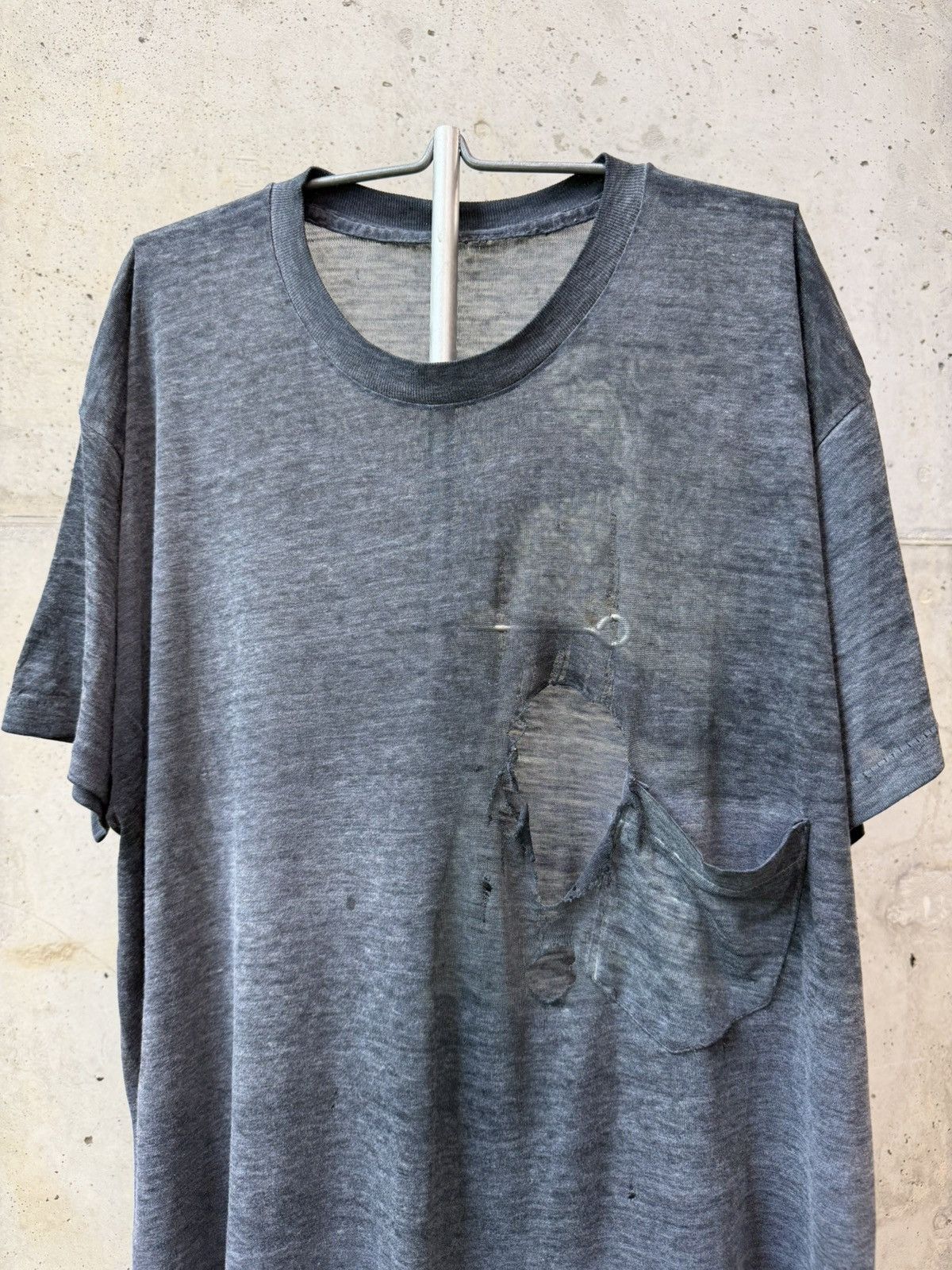 Vintage 80s Thrashed Faded Paper Thin Pocket T Shirt ERD Grunge Size US M / EU 48-50 / 2 - 3 Thumbnail