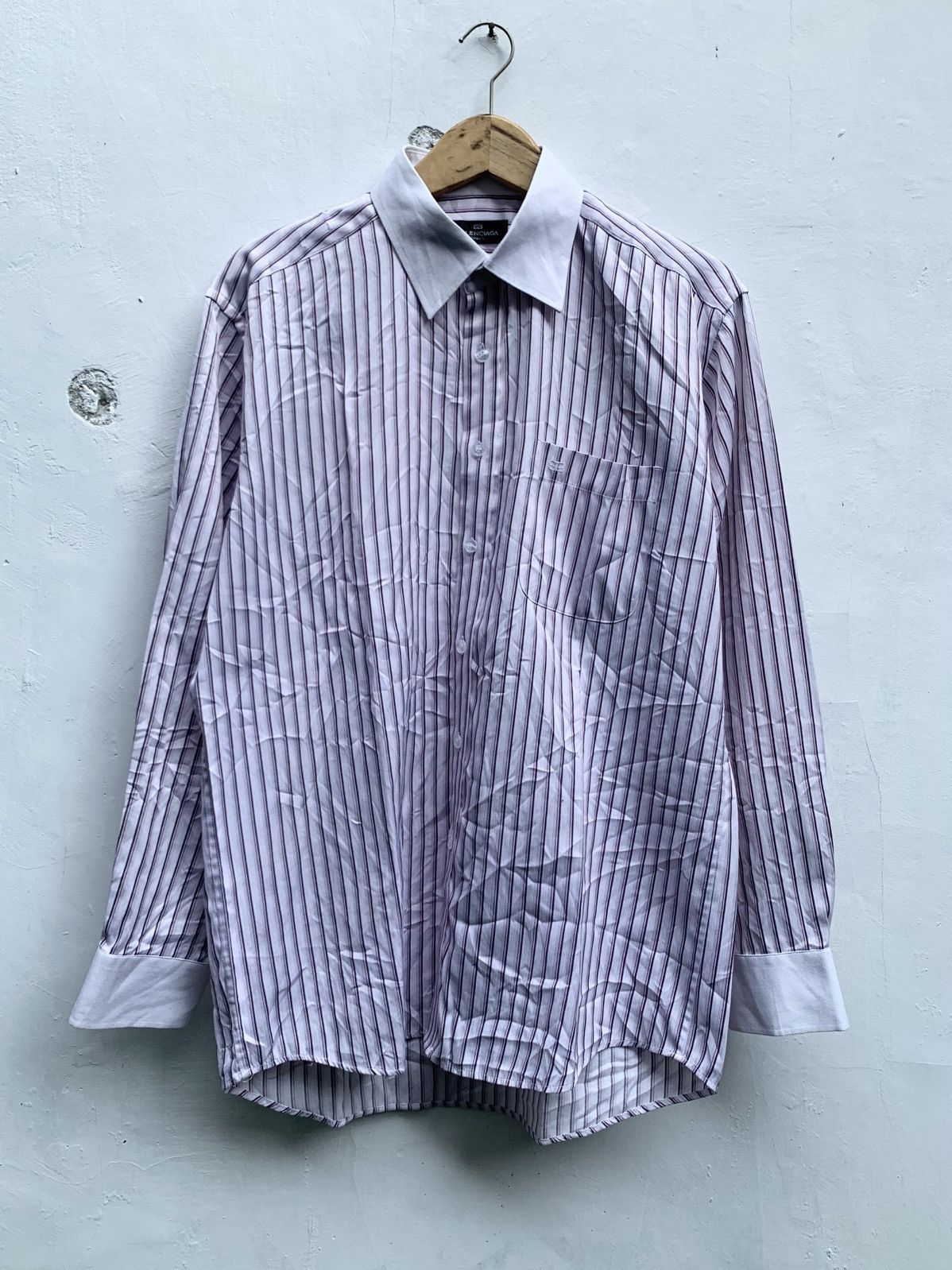 Balenciaga Vintage Balenciaga striped button up shirt Size US L / EU 52-54 / 3 - 1 Thumbnail