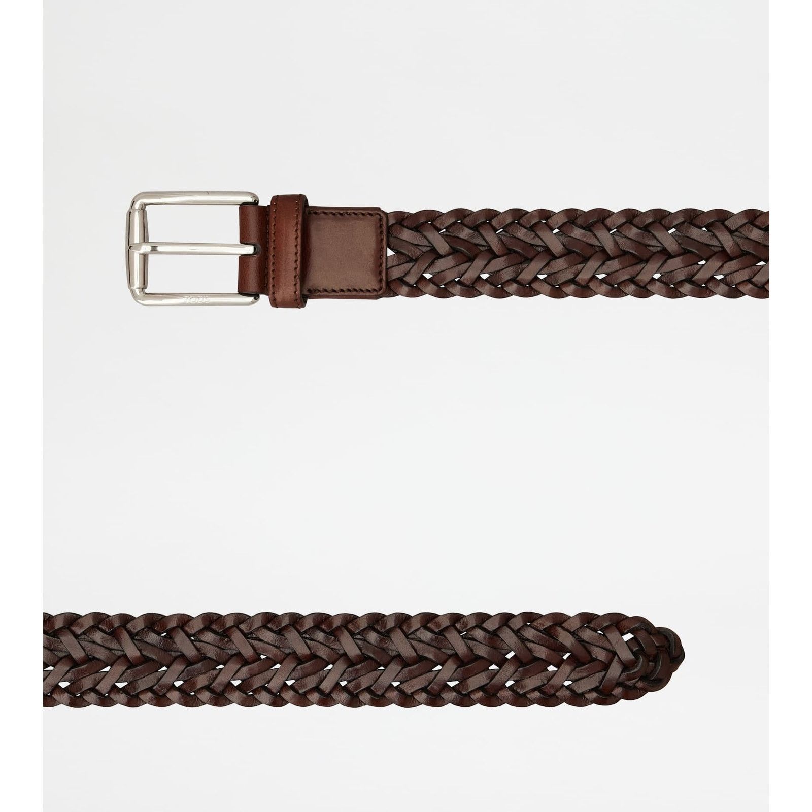 Tod's Tod's Brown Woven Calfskin Leather Belt sz. 85 cm (34 us) Size 34 - 2 Thumbnail