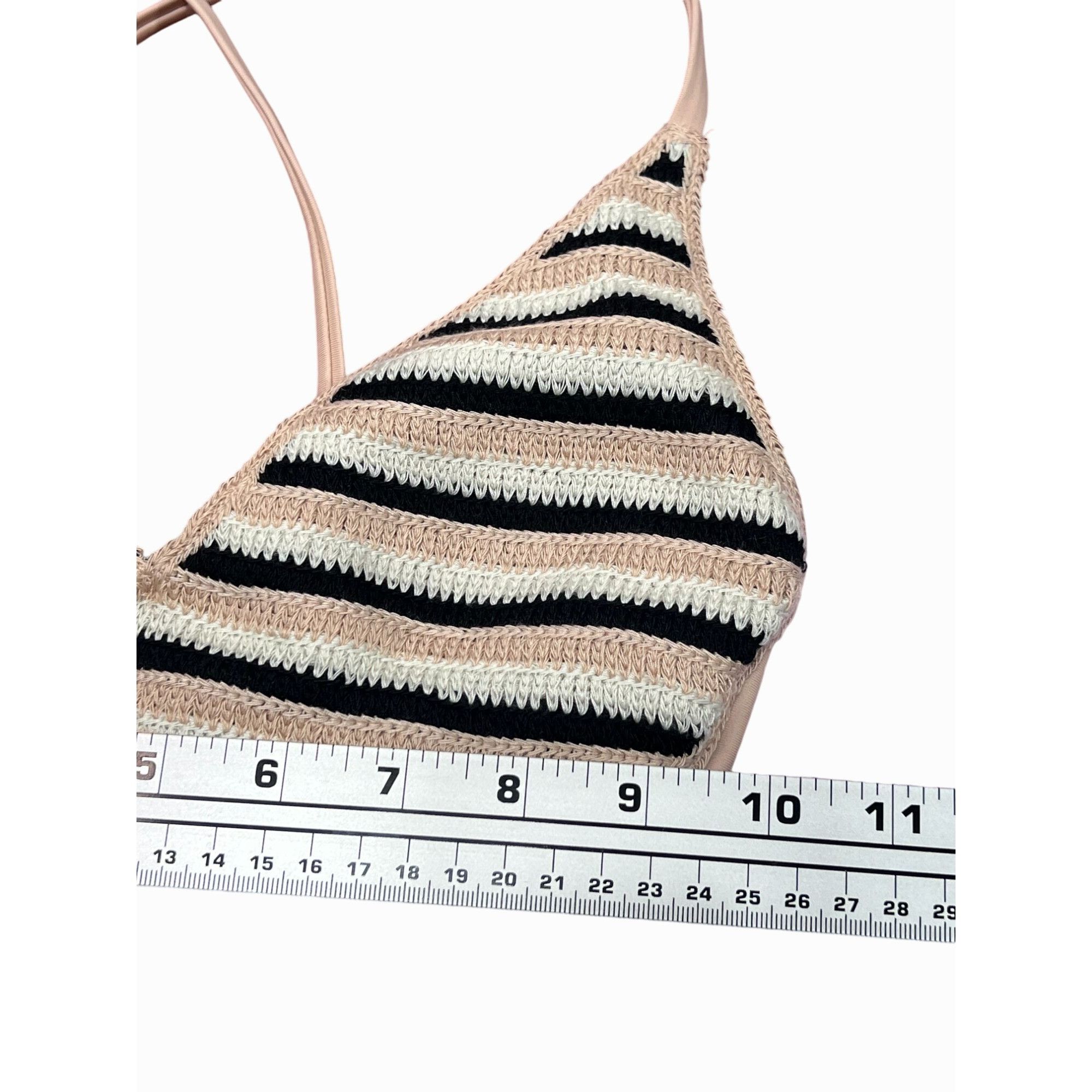 Other Wild Fable - Women's Stripe Crochet Bralette Bikini Top - Be Size ONE SIZE - 4 Thumbnail