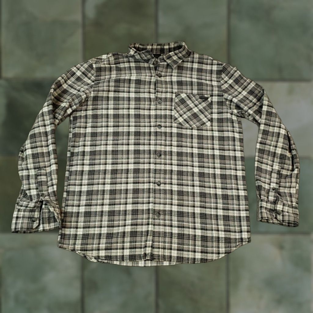 Oakley Mens Oakley Flannel Shirt Medium Extra Large XL Black Gray Plaid Long Sleeve Size US M / EU 48-50 / 2 - 1 Thumbnail