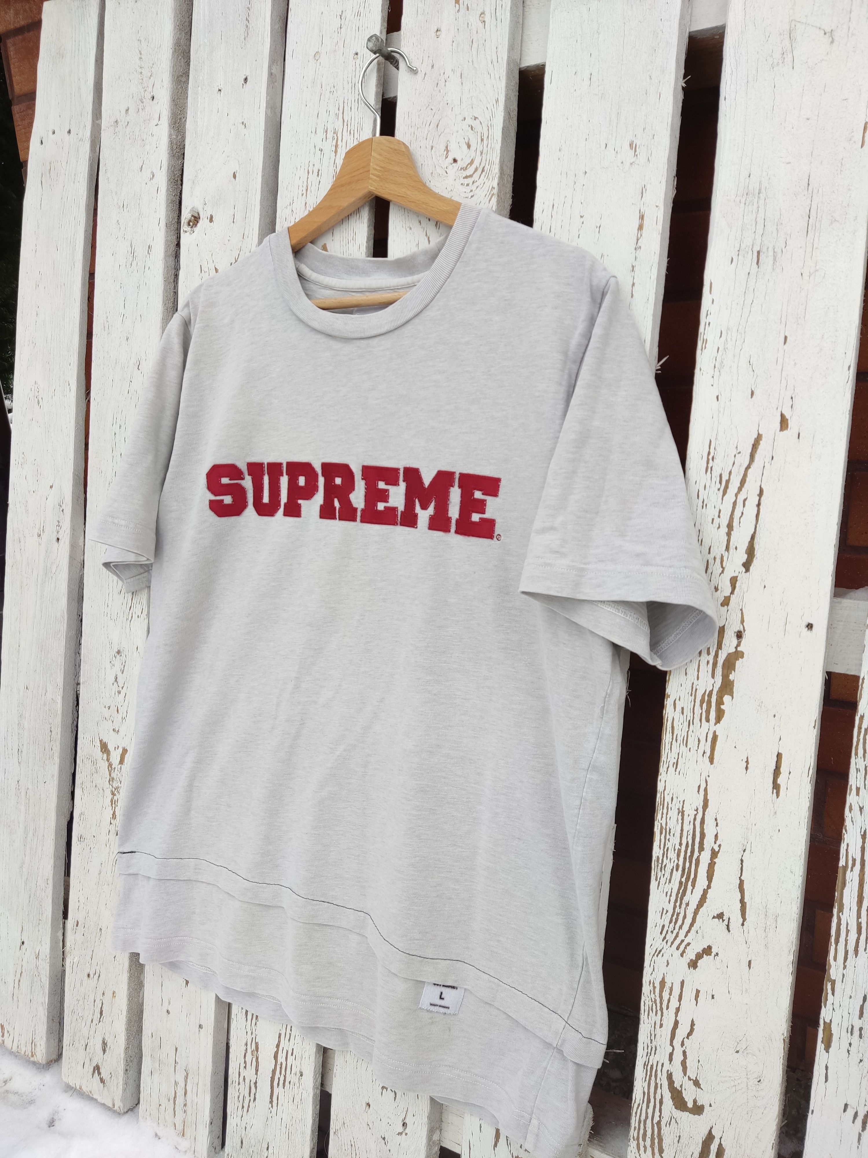 Supreme Supreme Box logo big tee grey L | Grailed