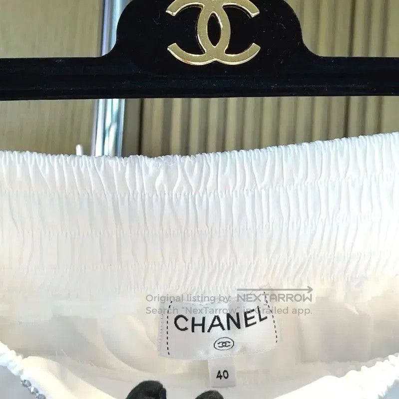 Chanel Chanel White Cotton Women's Shorts . Size 23" - 7 Thumbnail