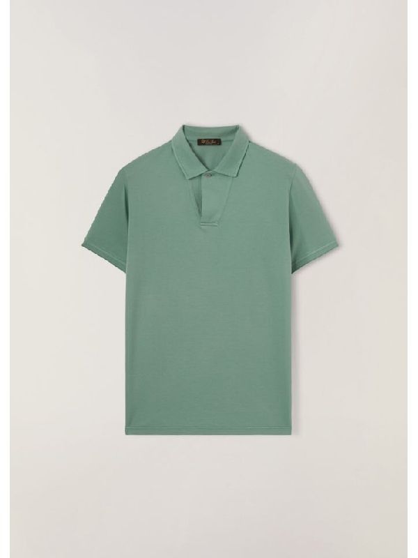 image of Loro Piana O1Srvl11E0424 Polo Open T-Shirt In Achantus, Men's (Size Medium)