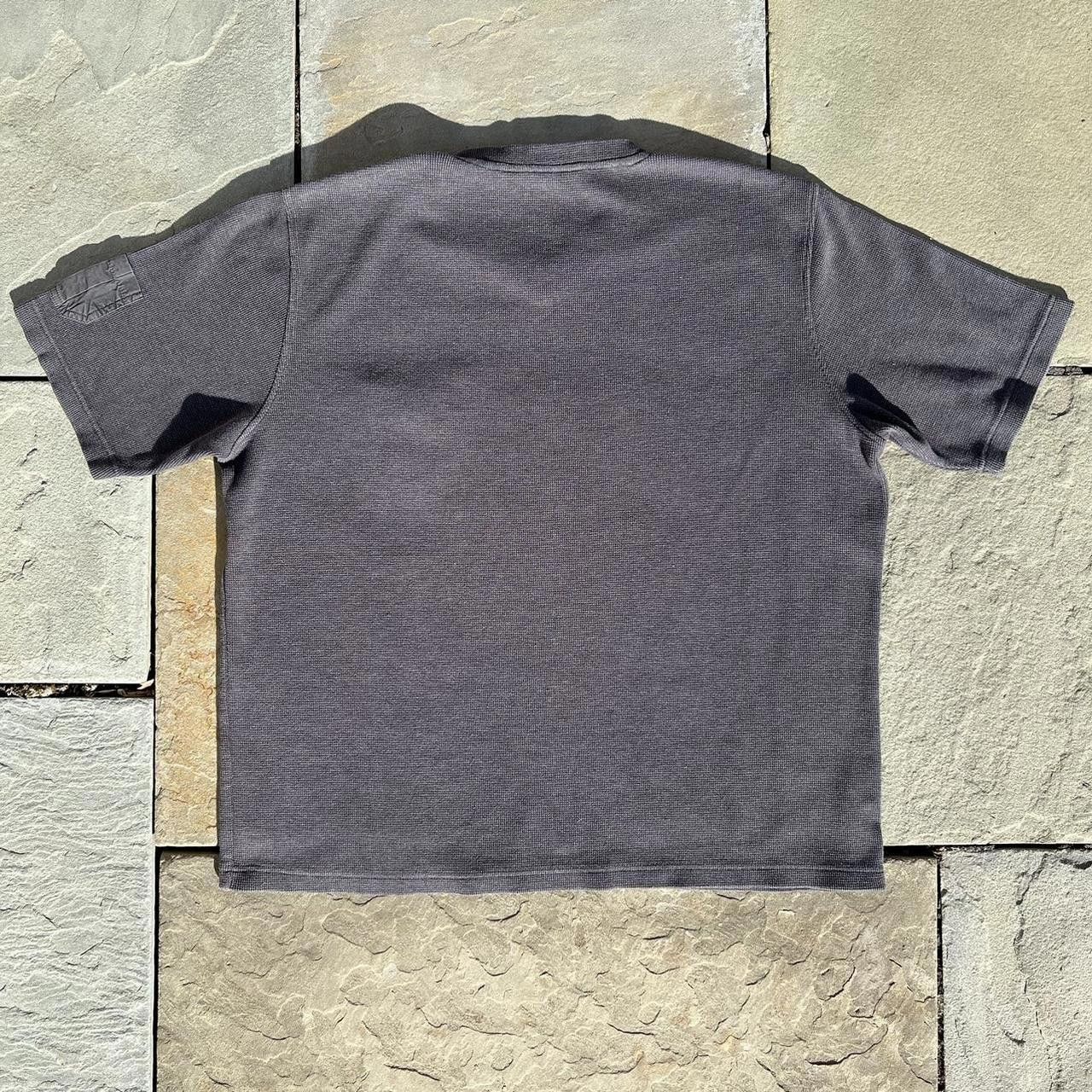 Other Y2K Dark Grey Waffle Knit Utility V-Neck T-shirt Made in USA Size US XL / EU 56 / 4 - 4 Thumbnail