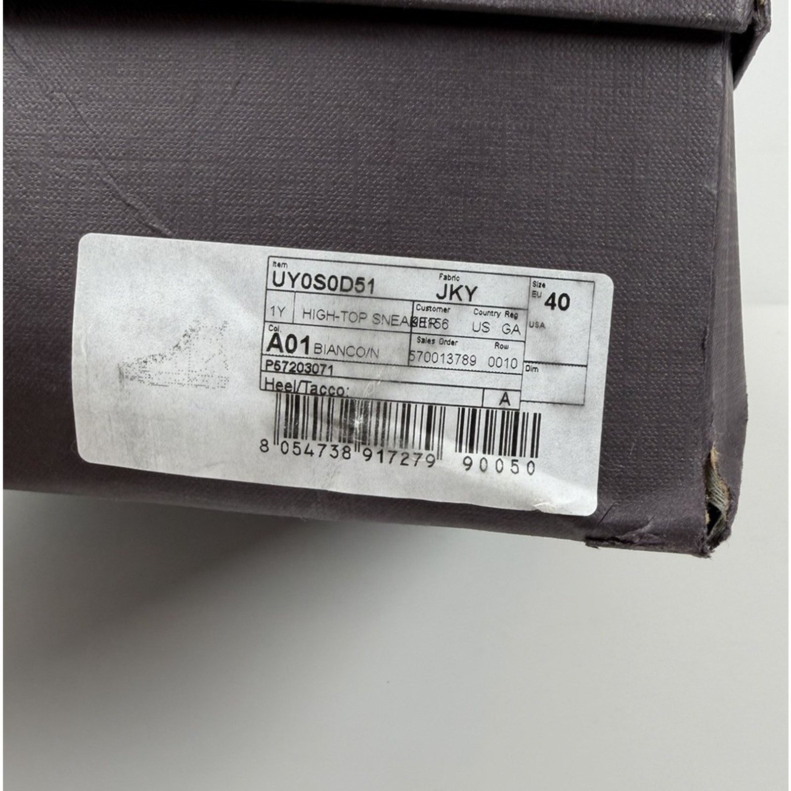 Valentino Size 40EU/7US - Valentino VLTN High Top White Sneakers Size US 7 / EU 40 - 10 Thumbnail
