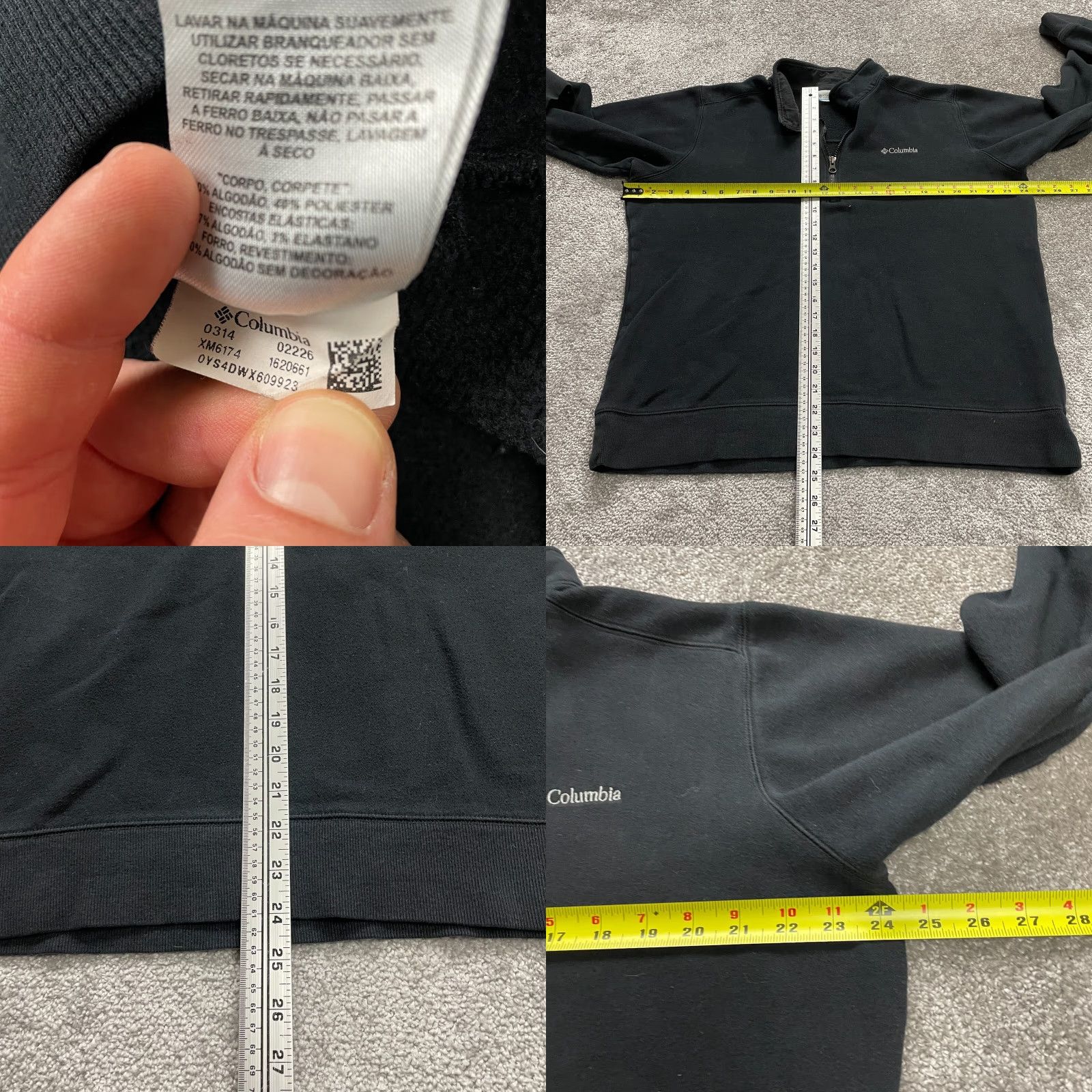 Vintage Columbia Jacket Womens Large Black 1/4 Zip High Neck Fleece Outdoor Pullover Size L / US 10 / IT 46 - 8 Thumbnail