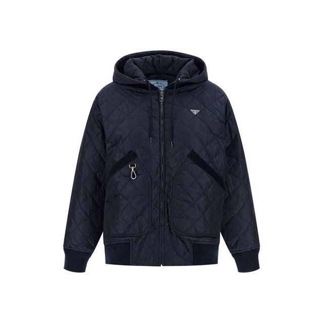 PRADA Blue Quilted Jacket New And Authentic (Women's size:4