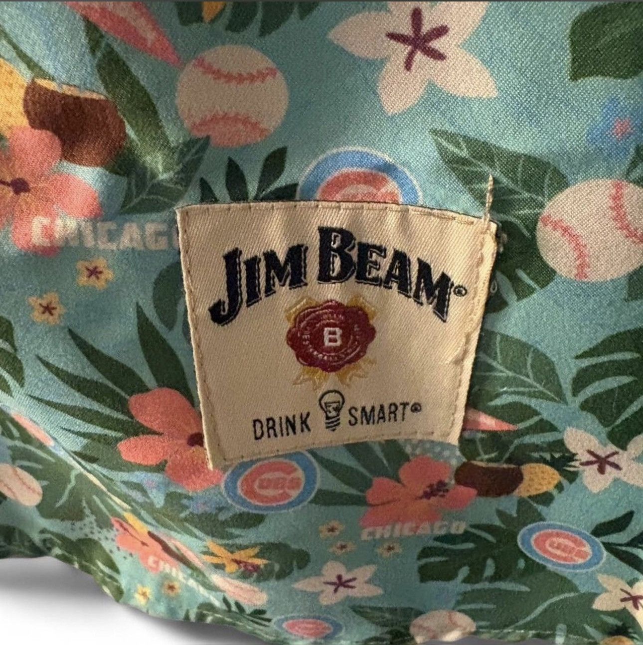 Other BDA Sports X Jim Beam Chicago Cubs Floral Hawaiian Shirt Size US XL / EU 56 / 4 - 3 Thumbnail