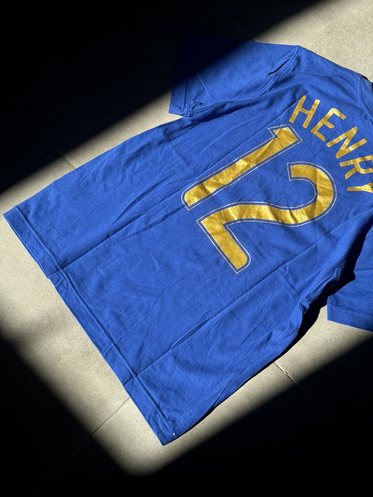 Nike × Vintage Y2K Nike France #12 Henry Blue Soccer Tee Vintage Size US M / EU 48-50 / 2 - 3 Thumbnail
