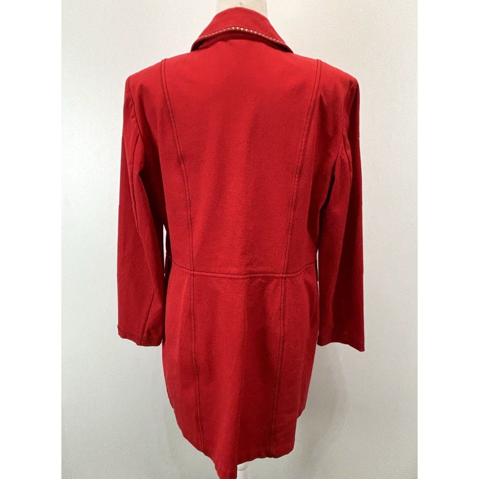 Vintage VINTAGE St. John Sport Red Mid Length Coat Jacket Large Women's Business Casual Size L / US 10 / IT 46 - 3 Thumbnail
