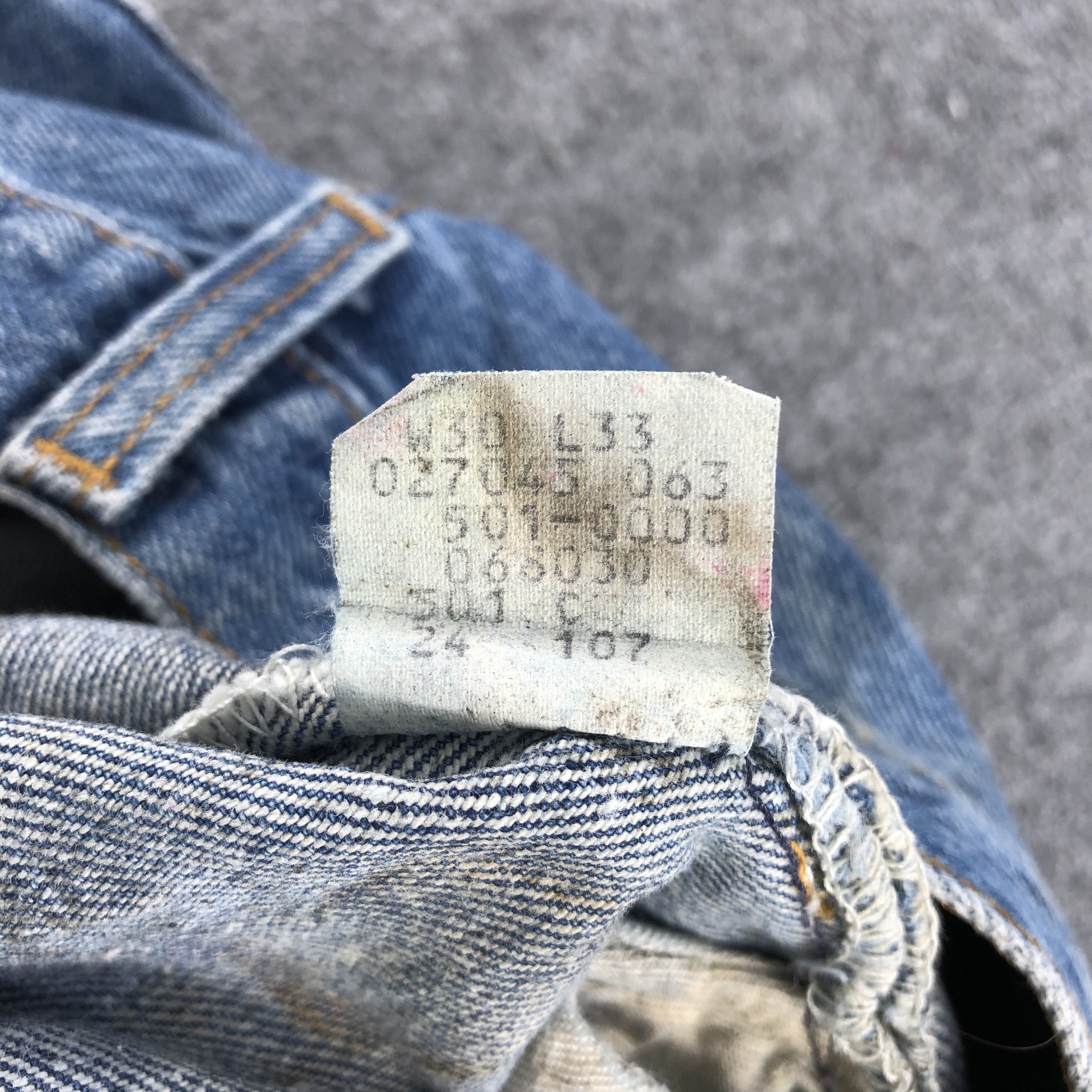 Levi's Vintage 80s Blue Wash Levis 501 Jeans-J1742 Size US 28 / EU 44 - 15 Thumbnail