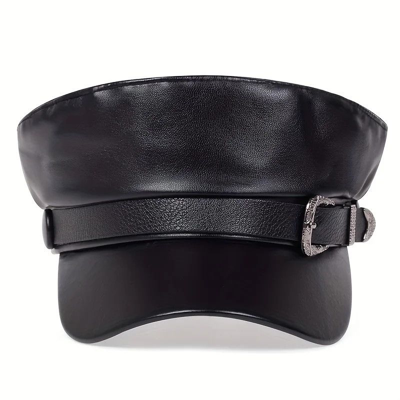 Japanese Brand Large Belt Buckle Leather Hat Size ONE SIZE - 1 Thumbnail