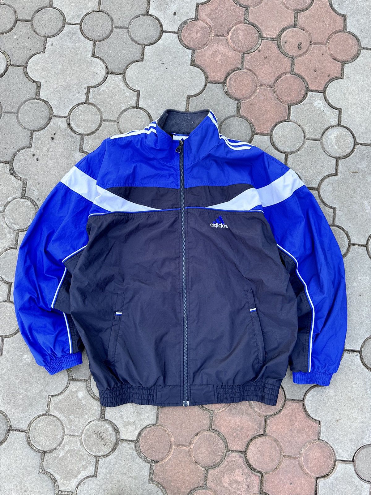 Vintage Adidas Retro Three Stripes Track Jacket Y2K