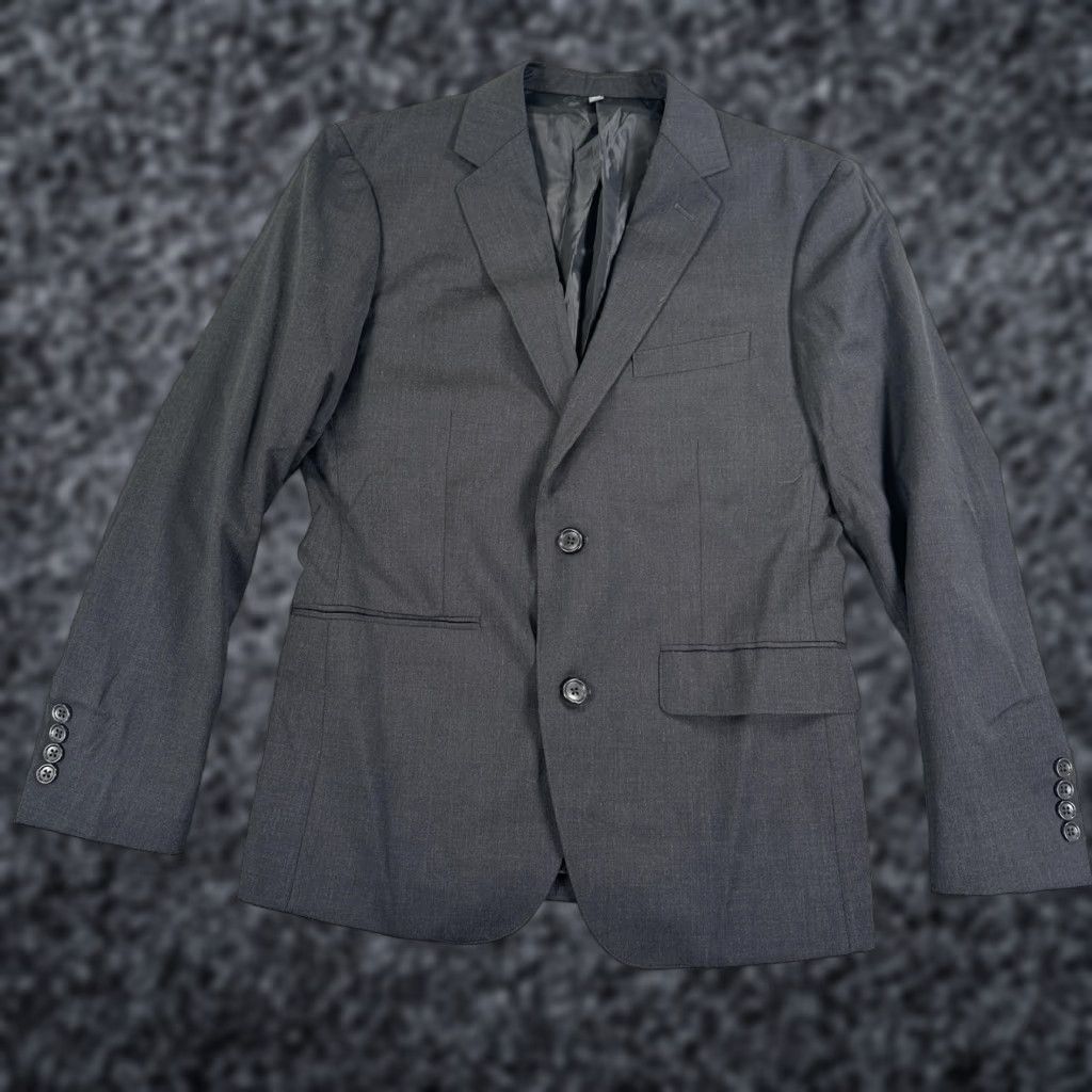 Bonobos Bonobos Slim Fit Wool Blend Suit Jacket 2-Button Notch Lapel Gray 38S Men Short Sleeve 4-Button Cuffs Adult Formal Wedding Business Regular Size US 38 / EU 54 - 1 Thumbnail