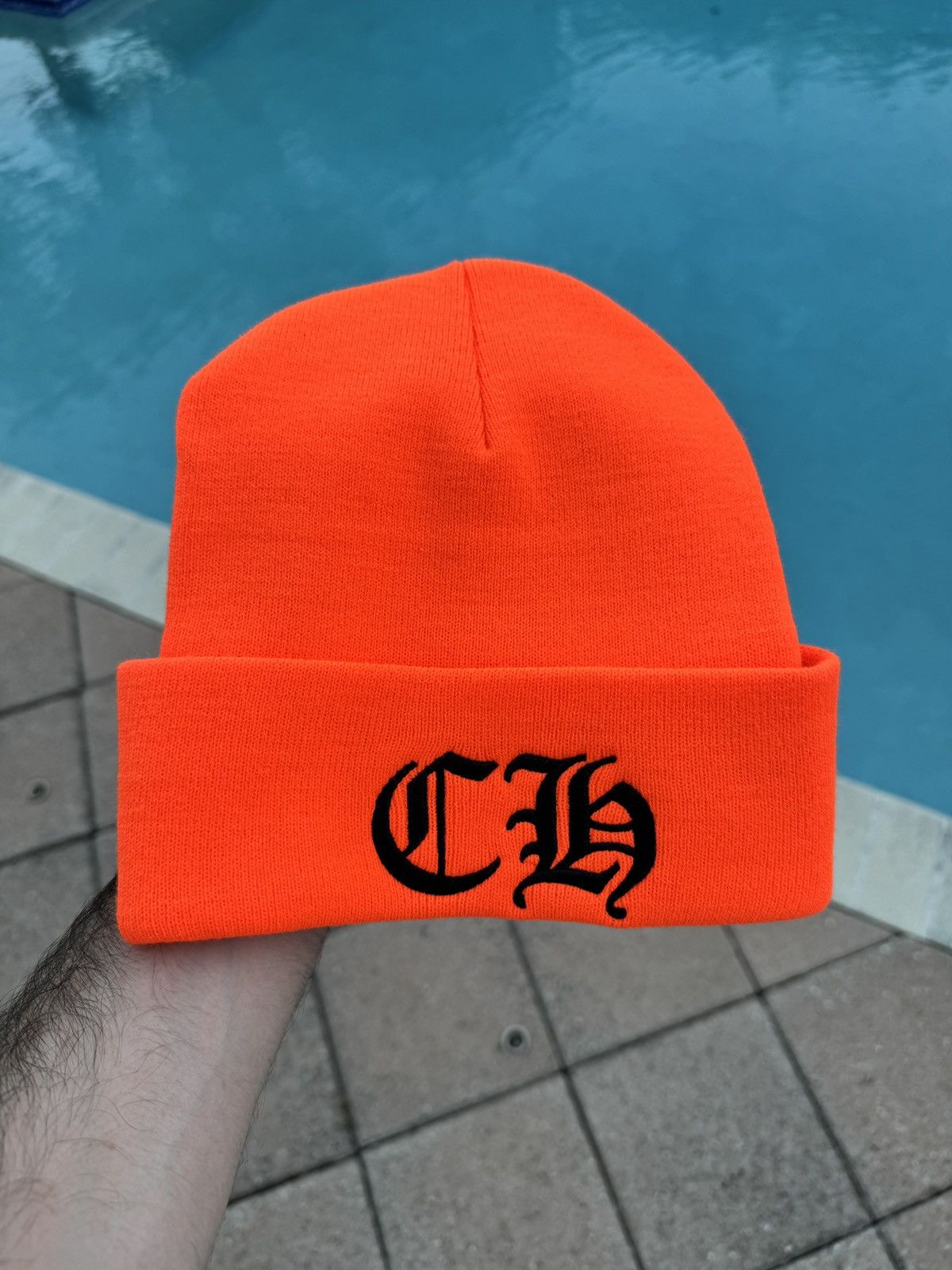 Chrome Hearts Chrome Hearts Orange Beanie Brand New Size ONE SIZE - 1 Thumbnail