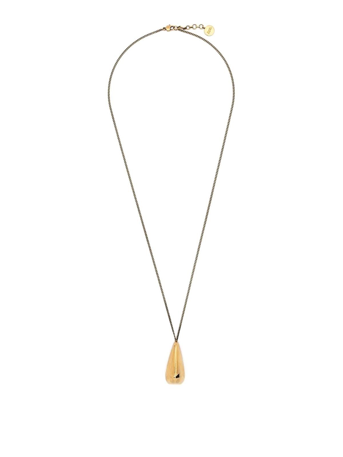 ALEXANDER MCQUEEN Claw gold tone metal charm necklace