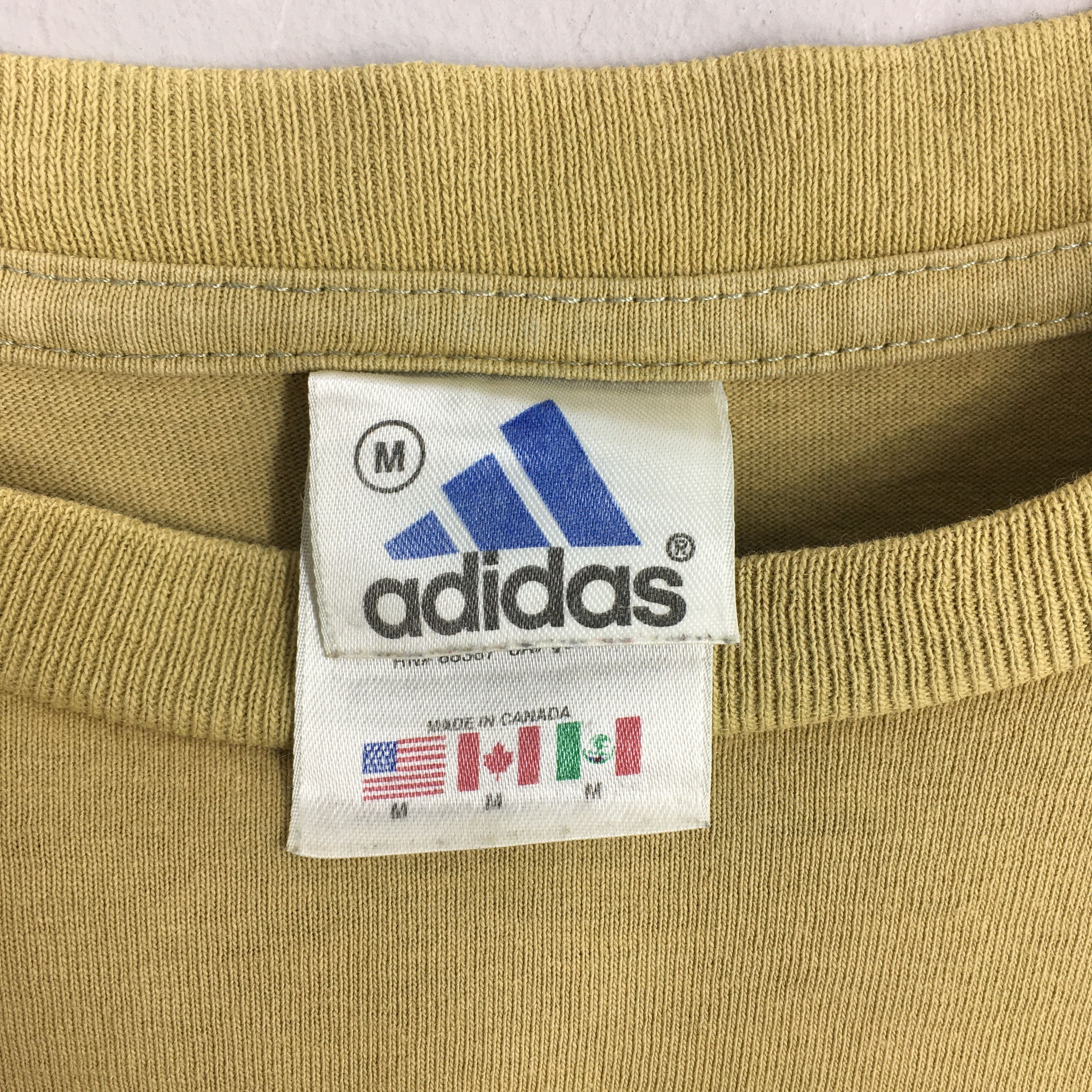 Adidas Vintage 90's Adidas Beige T shirt Medium Size US M / EU 48-50 / 2 - 4 Thumbnail