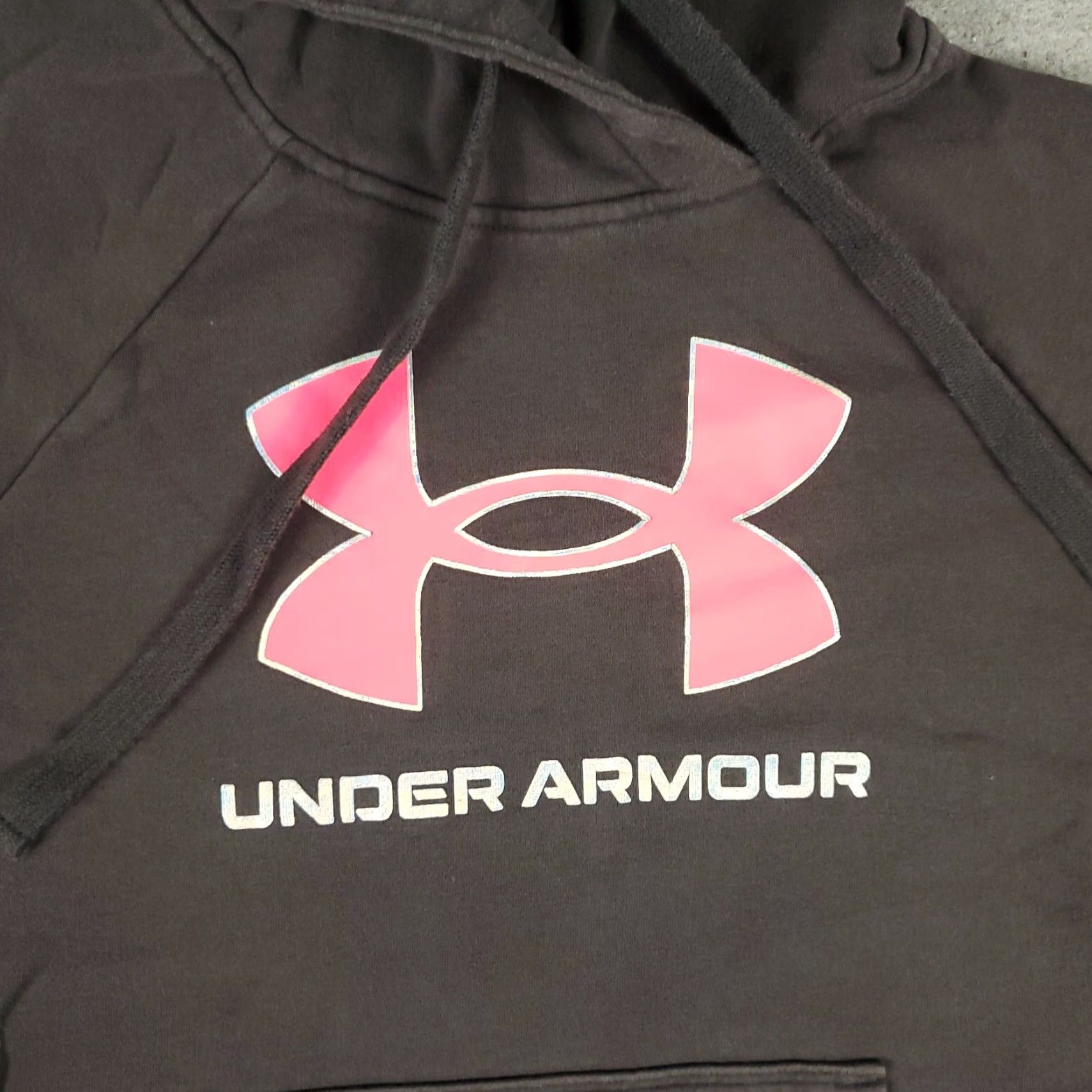 Under Armour Under Armour Hoodie Womens Small Gray Pullover Sweatshirt Mock Neck Pocket Logo Activewear, Casual, Workwear Womens S Gray Pullover Hoodie Size S / US 4 / IT 40 - 3 Thumbnail